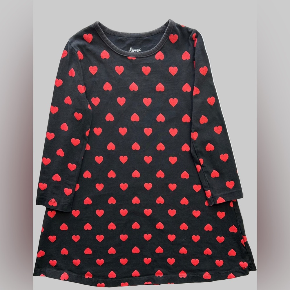Leveret Girls Casual Heart Detail Dress Size 6